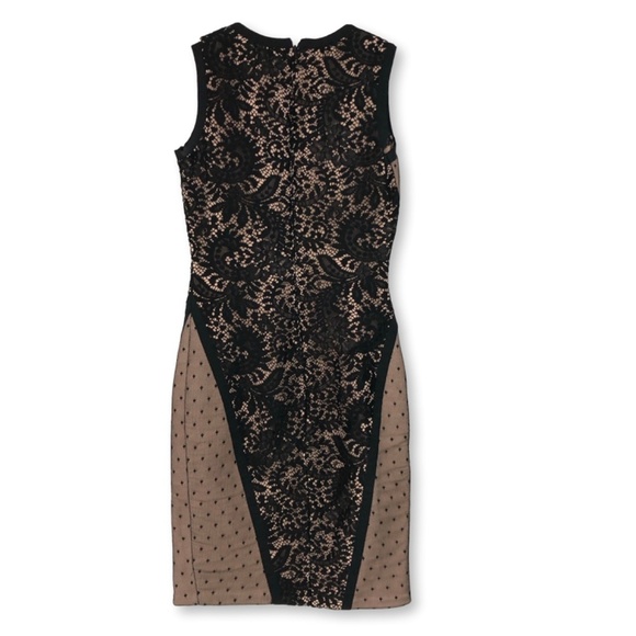 Betsy & Adam Lace Bodycon V Neck Dress Size 2 - Picture 2 of 14